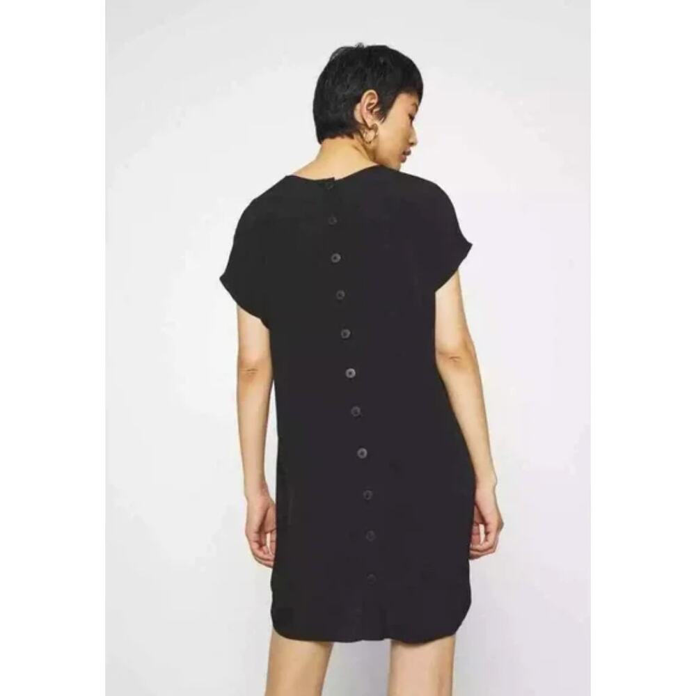 Madewell Dress Womens Crewneck‎ Button Back Easy Dress Short Sleeve Mini Size M